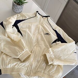 Balenciaga Men's Windbreaker in Cream and Black